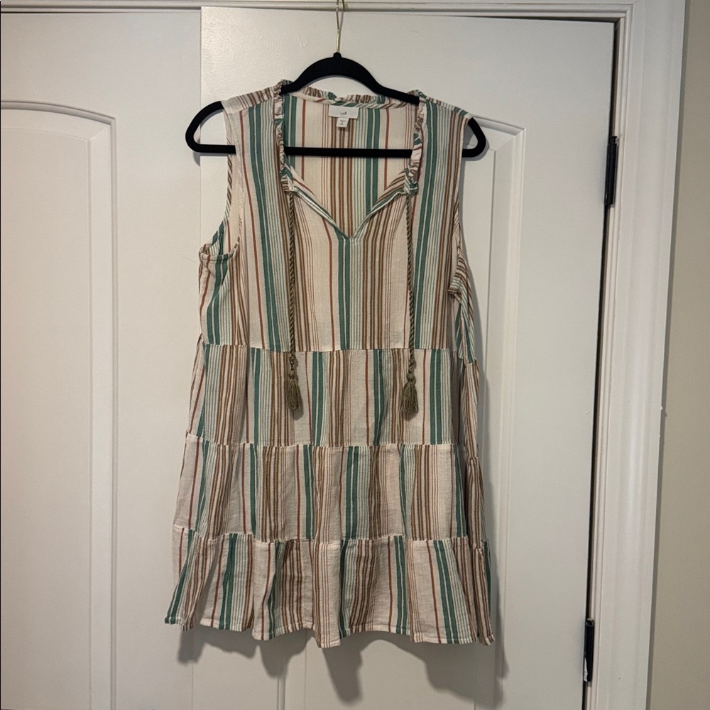 J. Jill Multicolor Striped Tunic Top